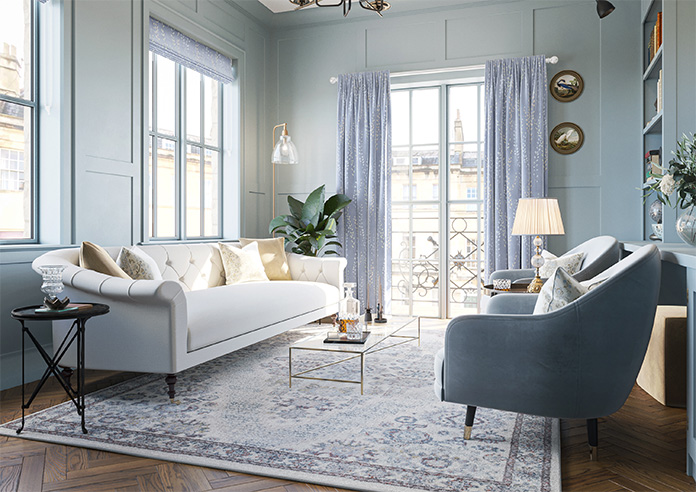 Willow Field, Indigo - Made to Measure Curtains - Image 8